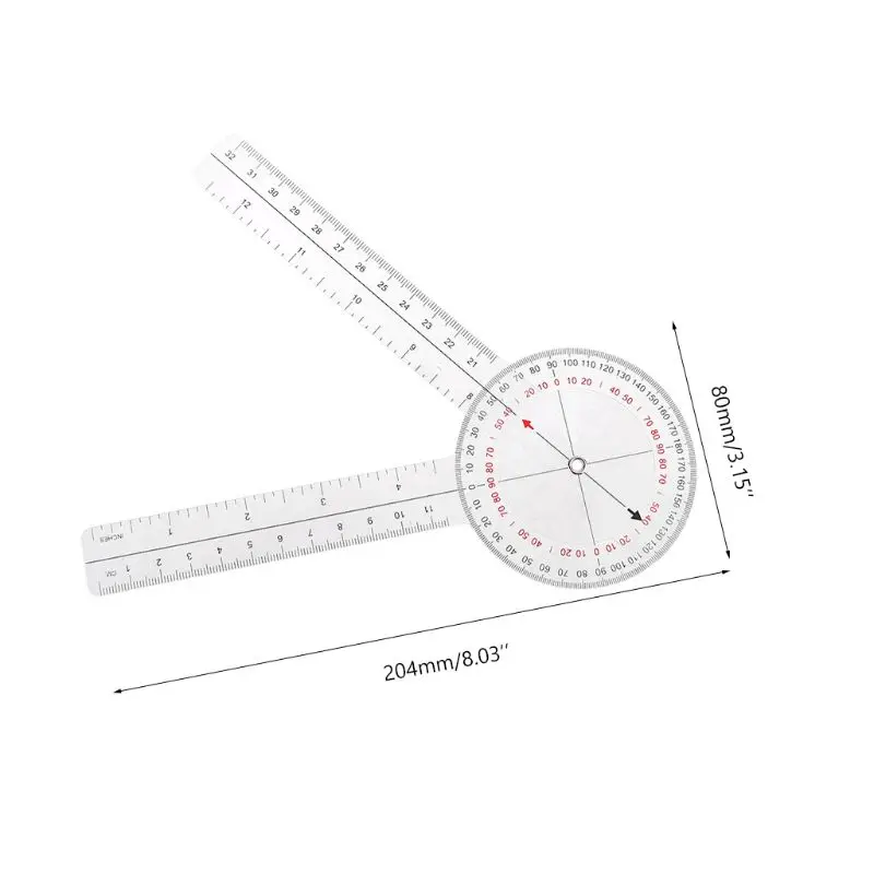 

13MA Goniometer Joint Ruler Calibrated Orthopedics Angle Rule 13inch 33cm
