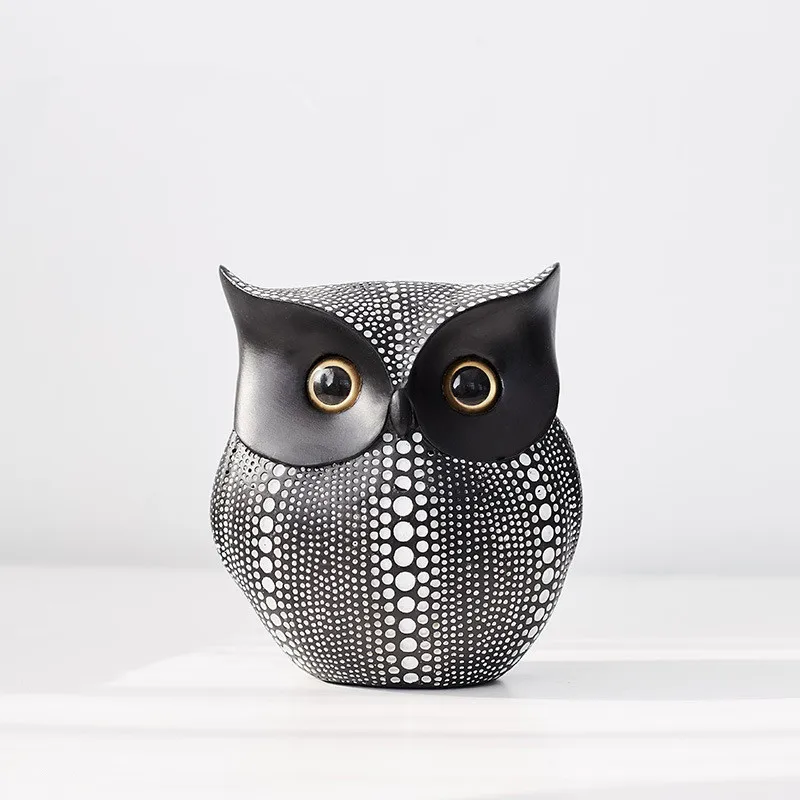 

[MGT]Nordic modern minimalist creative crafts owl small animal statue home office decoration