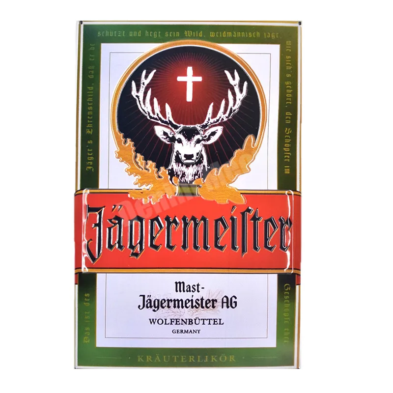 Jagermeister винтажная металлическая жестяная вывеска, украшение для паба, бара, олень, пивная рекламная тарелка, ликер, пивная настенная наклейка, домашний декор, N276 - Цвет: E