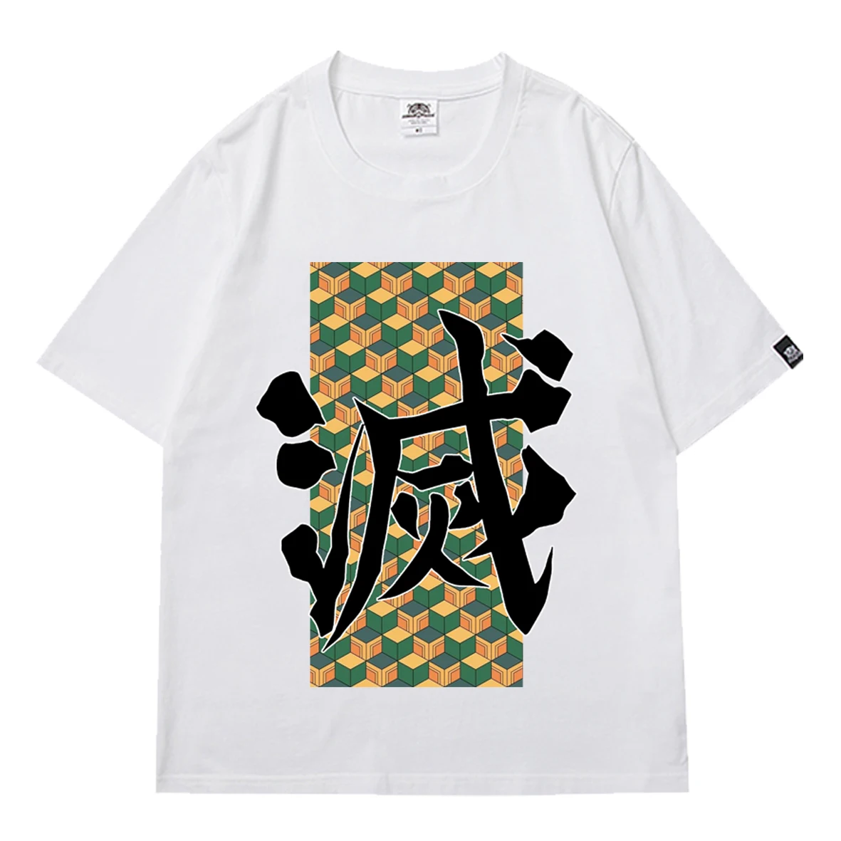 

2021 Japanese Anime Demon Slayer Kimetsu No Yaiba Men T Shirt Cartoon Design Style Letter Printed T-shirt Funny Short Sleeve Tee