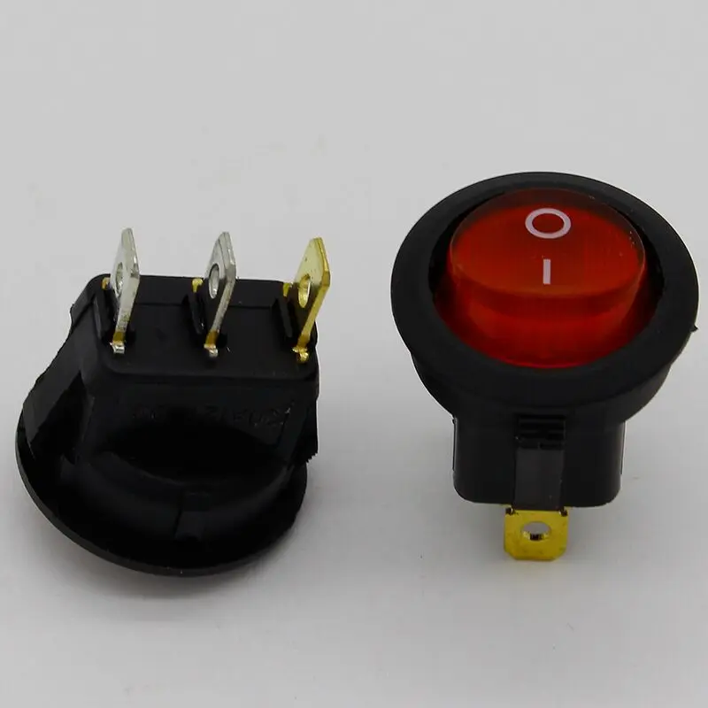 Акция! 10 шт. круглый клавишный переключатель ON OFF SPST 6A/250V 10A/125V AC|Выключатели| |