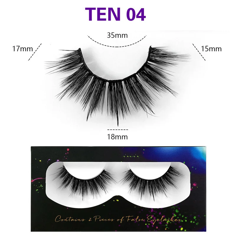 Натуральные густые 3D накладные ресницы 1 пара 9 моделей Модные принадлежности для