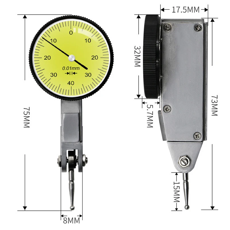 Тестовый индикатор с циферблатом держатель для дуги 8 мм стержень основа