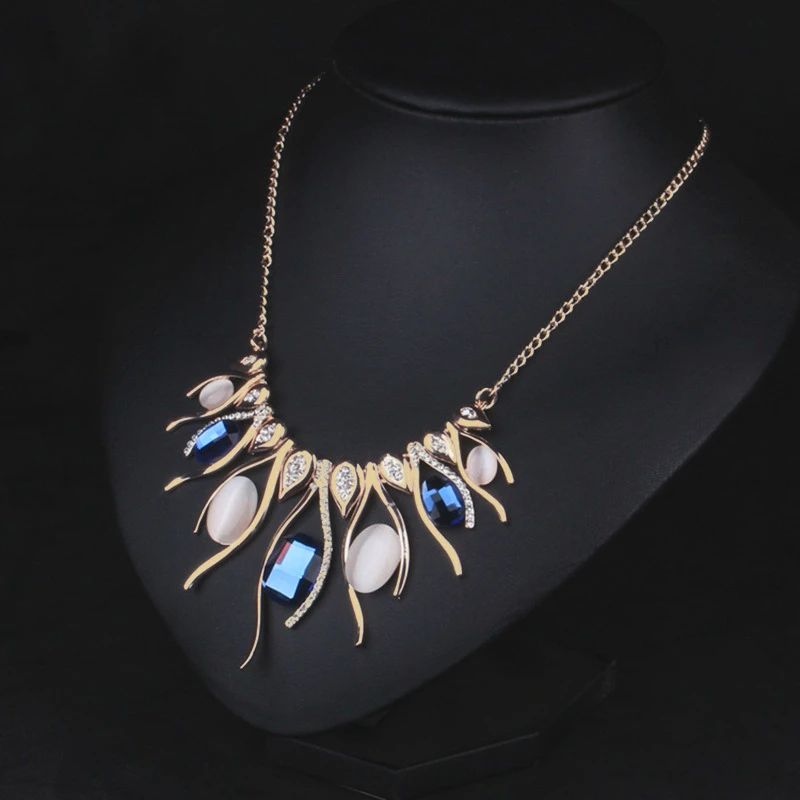 Женское Ожерелье-чокер из металлического сплава с кристаллами | Украшения и