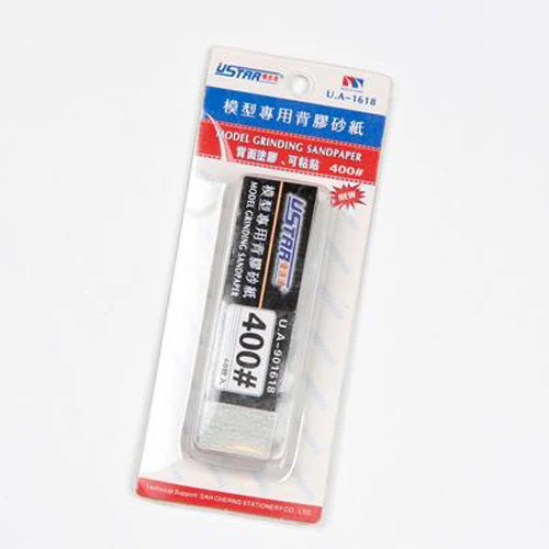 400grid USTAR UA-901618~ UA-901622 модель шлифовальной наждачной бумаги 400-2500# Мини самоклеющиеся абразивные, 20 мм* 75 мм* 40 листов - Цвет: 400grid