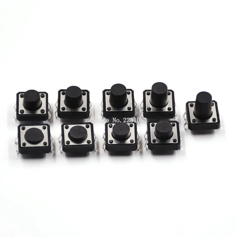 Тактильный кнопочный переключатель DIP 20 шт. 4-контактный микропереключатель 12*12*4