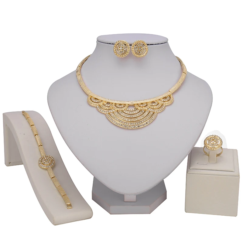 Женский Ювелирный Комплект Fani Нигерия модные африканские бусины Свадебный