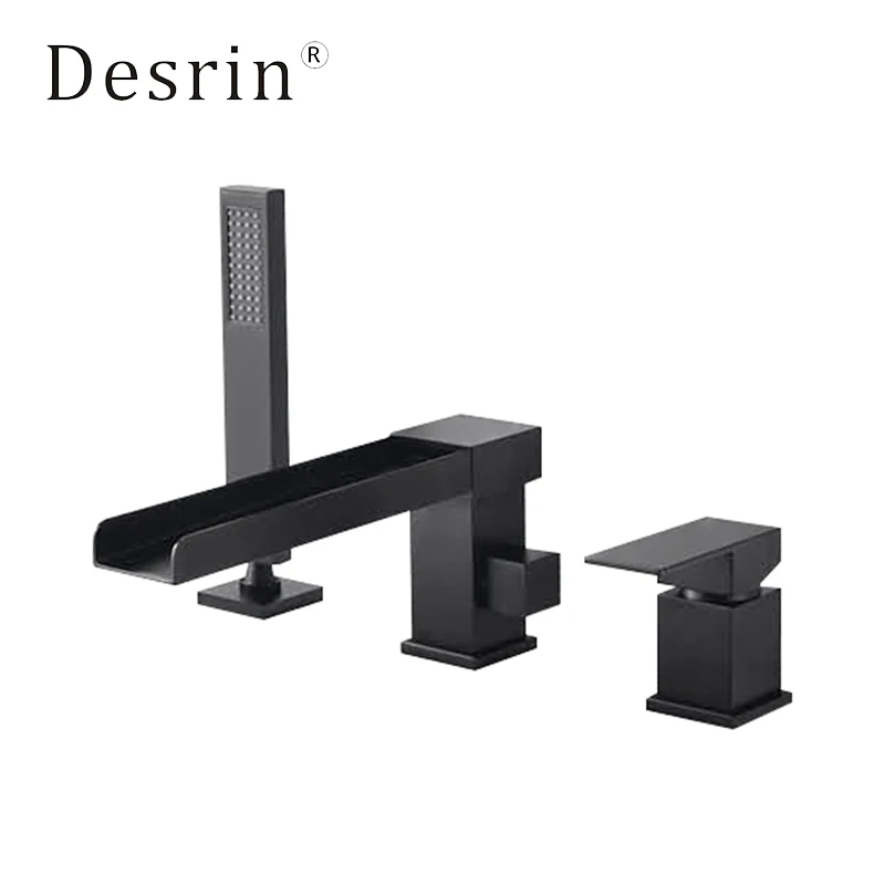 Латунный раздельный смеситель для ванной комнаты с расширенным ванны изливом