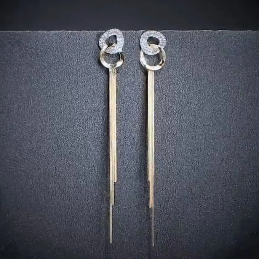 

Ear line women's long style Tassel Earrings 2020 new fashion personality fashion net red Earrings European and American Earrings