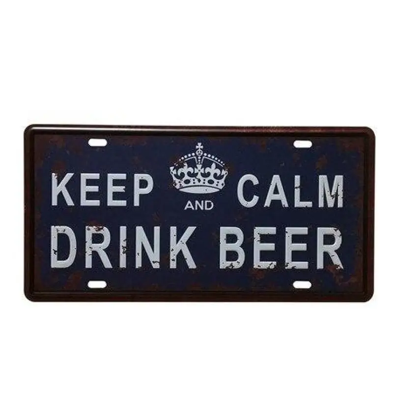Винтажная металлическая жестяная вывеска с надписью Keep Calm Drink Ретро плакат для