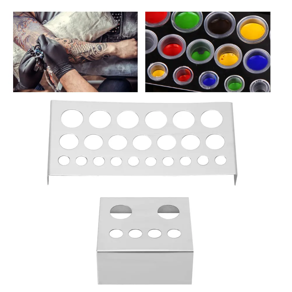 Контейнер для пигмента с 6 + 23 отверстиями подставка тату держатель чернил