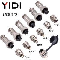 1set gx12 234567 pin aviation connector 12mm male female l88 93 circular air socket plug electrical wire panel connector