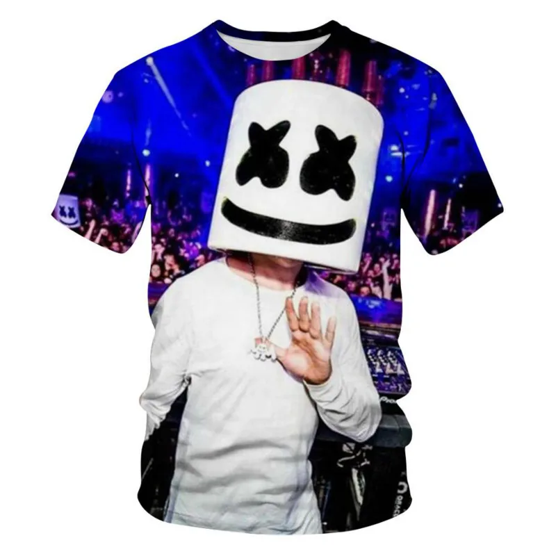 

2021 verano moda hombres interesantes nuevas camisetas 3D dibujos animados algodn de azcar divertido primer plano ngel y demo