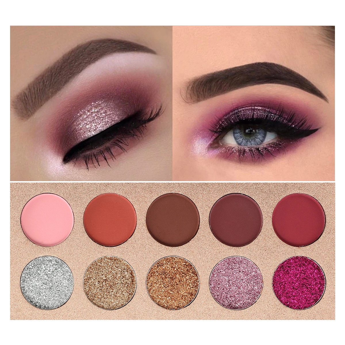 BEAUTY GLAZED Новые блестящие инъекции прессованные тени для век Палитра Шиммер
