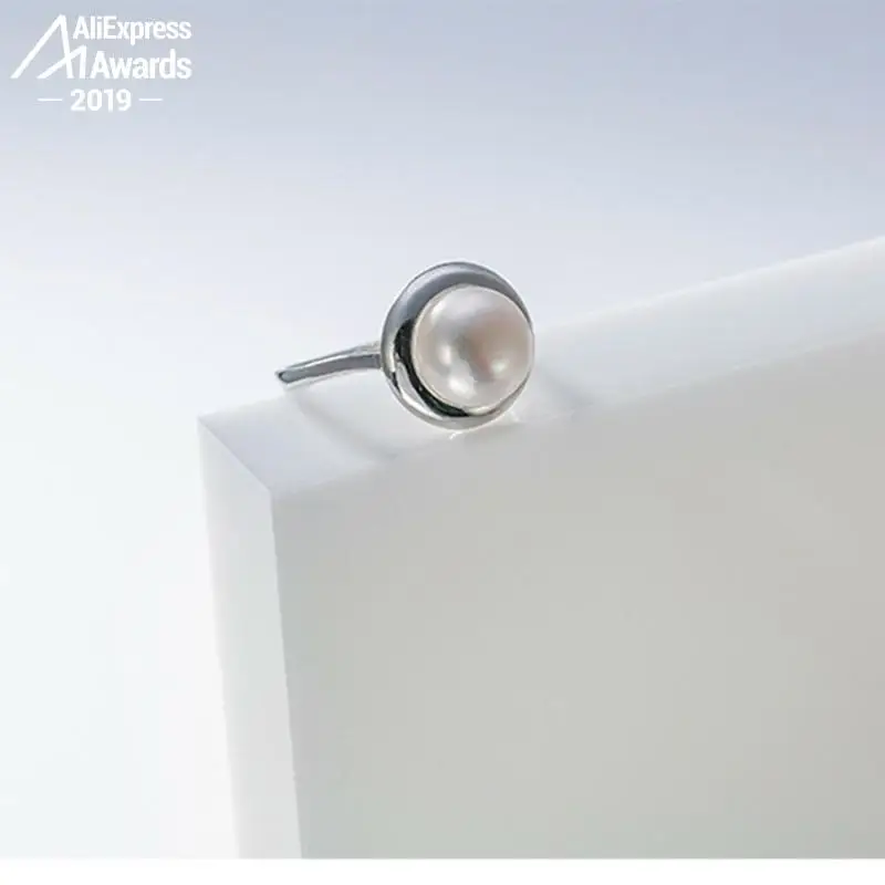 S925 Стерлинговое Серебро Простой Круглый милый женский кольцо для девушек и