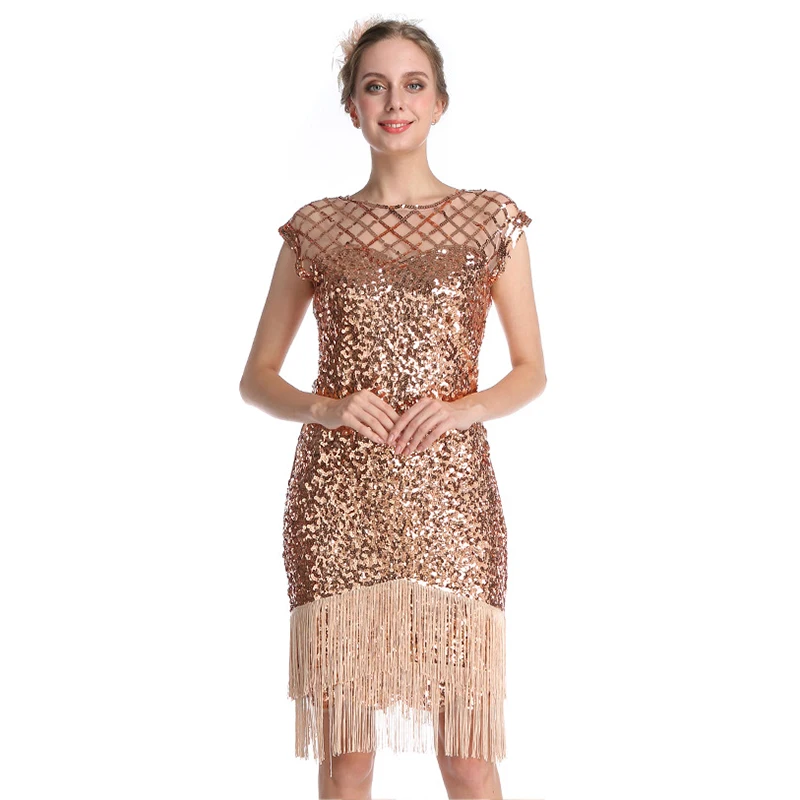 

Прозрачные Выпускные платья миди с рукавом-крылышком и круглым вырезом коктейльные блестящие вечерние эластичные облегающие платья с бахр...