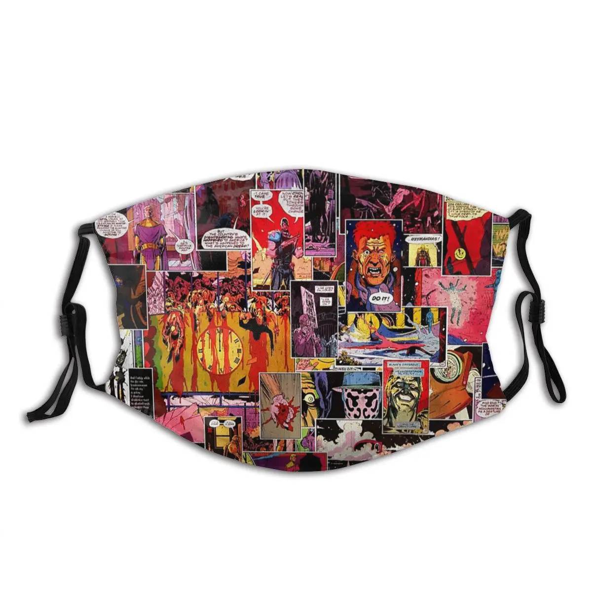 

Watchmen Panel Collage Washable Printed Mouth Face Mask Anti Haze Dust Proof with filters Earloop Protection Cover Respirator