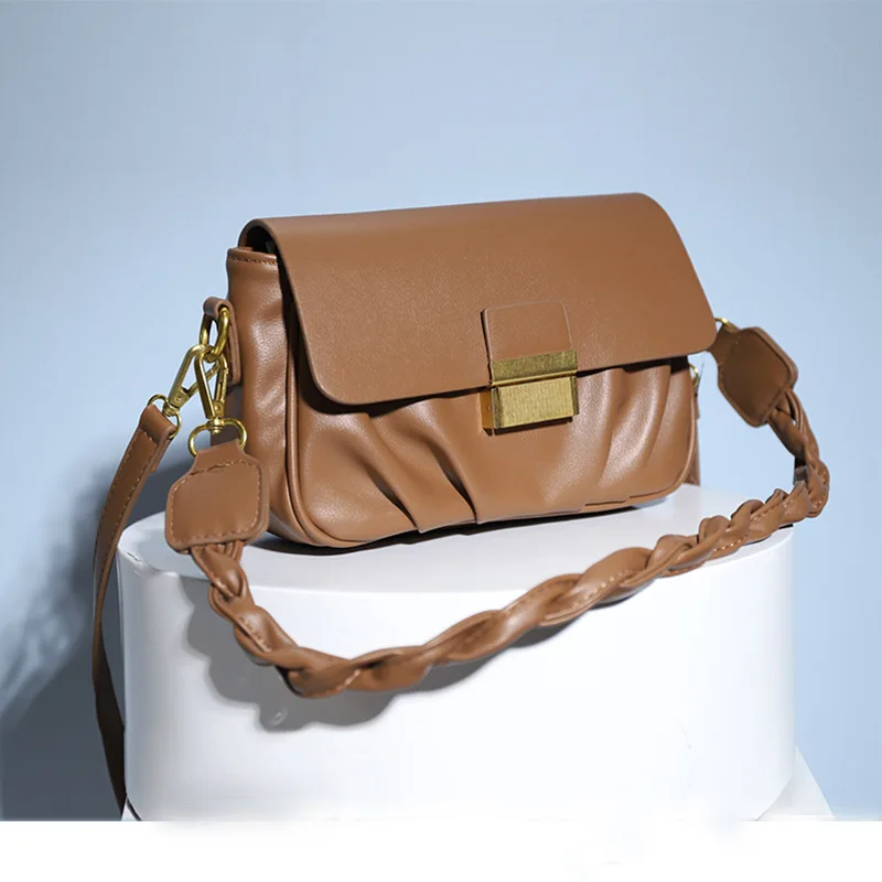 

Girl Shoulder Bag Fashion Simplicity Handbag Crossbody Underarm Vintage Top Female Small Subaxillary Bags Clutch Sac