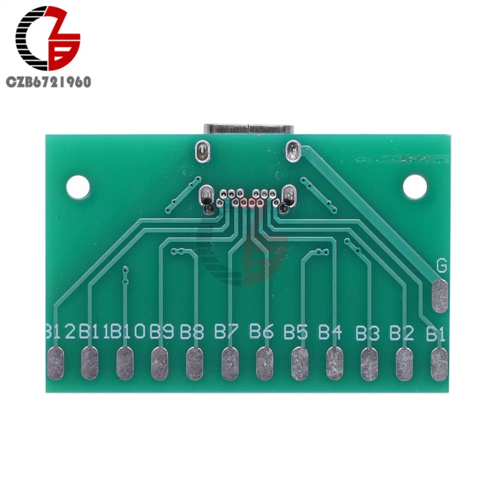 Type-C USB3.1 Female Connector Adapter Test Board USB 3.1 24P 24Pin Socket Base PCB for Arduino 2.0 DIY | Обустройство дома