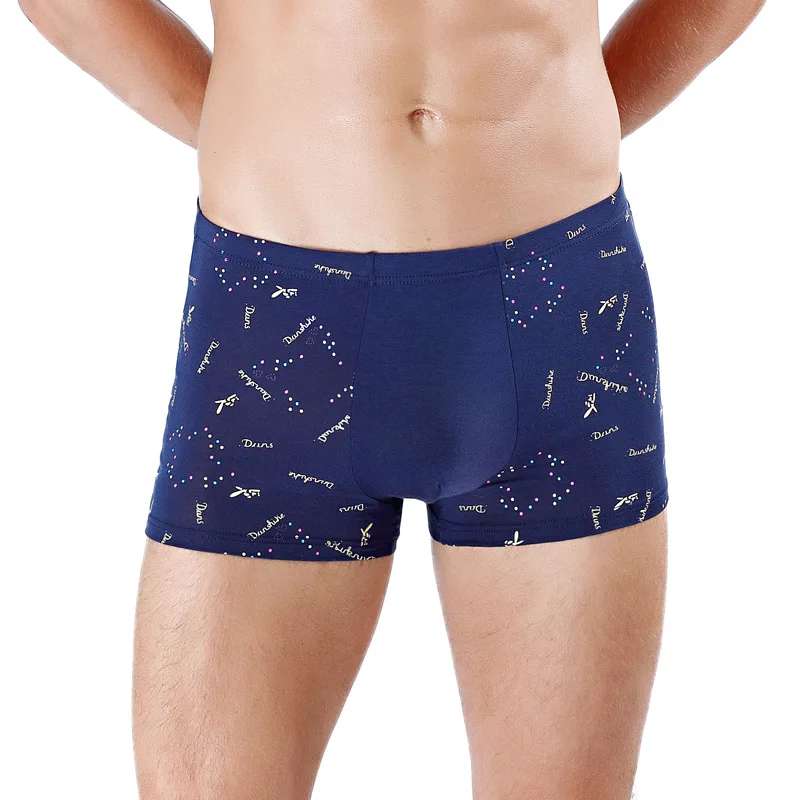 Men's Underpants 4pcs Set Bamboo Fiber Boxershorts Man Breathable Panties Lounge Home Sleep Boxer Underwear Male Couples Shorts