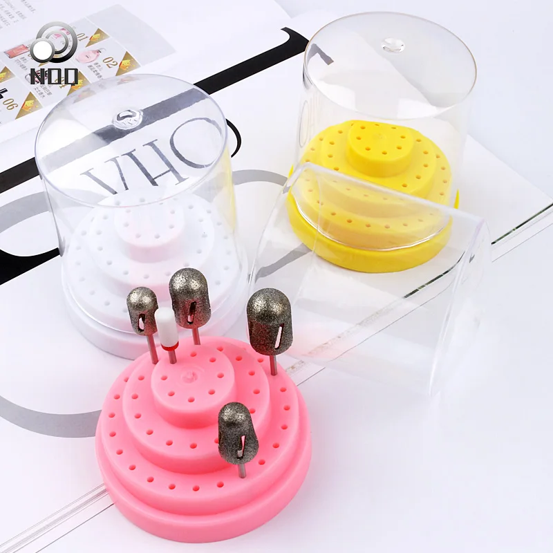 Красочный акриловый сверло-резак для ногтей коробка хранения инструментов