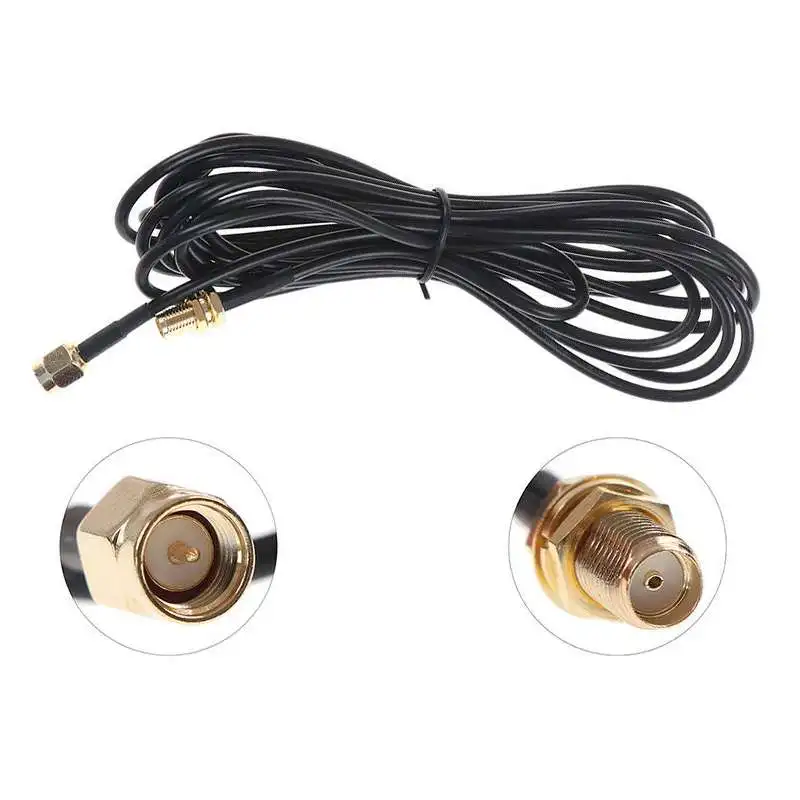 

RG174 SMA Male to Female Adapter Plug Connector Pigtail Coaxial Jumper Extension Cable Black 3 Meters/5 Meters/10 Meters