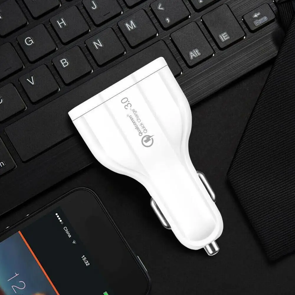 Автомобильное зарядное устройство с 3 портами USB C QC 0 быстрая зарядка