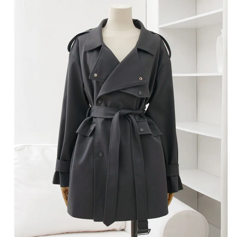 

Женская одежда, тренчкот в британском стиле, Осеннее женское однобортное повседневное пальто, Высококачественная ветровка, Casaco Feminino