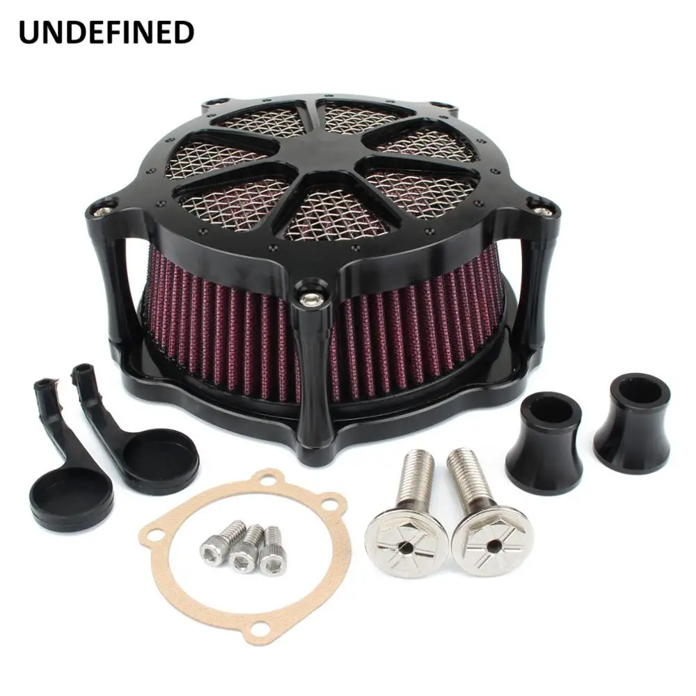 Motorcycle CNC Air Filter Intake Cleaner System Kit for Harley Sportster Iron XL 883 1200 48 72 Fourty-Eight Superlow Black | Автомобили и