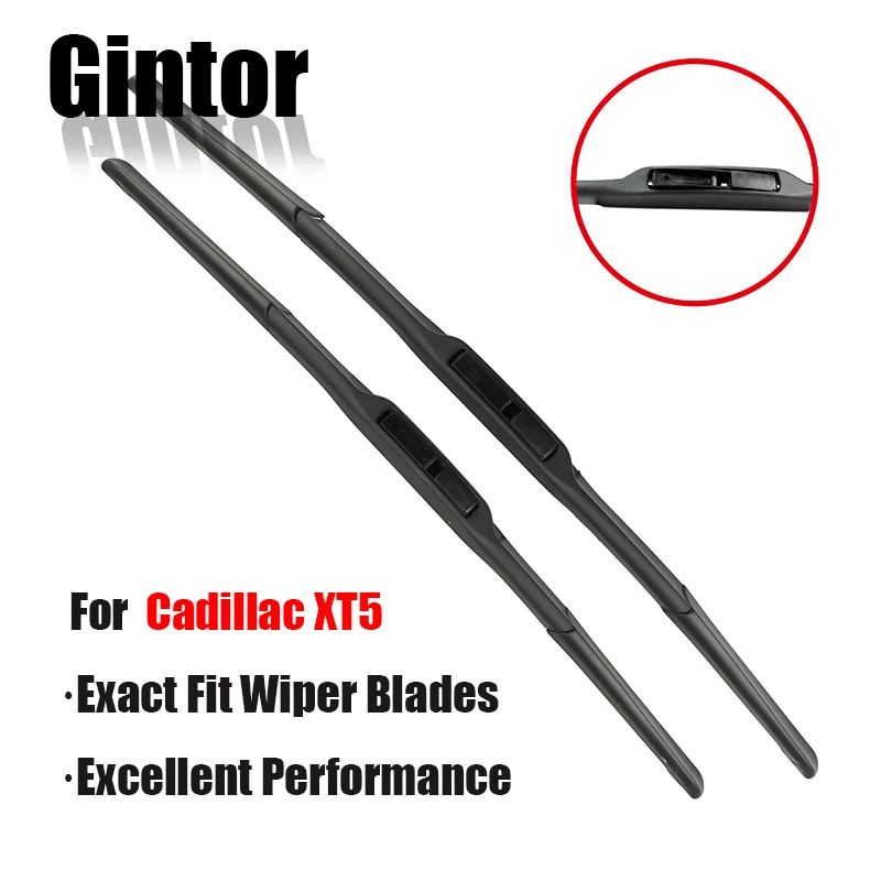 

Gintor Wiper Front Hybrid Wiper Blades For Cadillac XT5 2016-2018 Windshield Windscreen Front Window 24"+20"