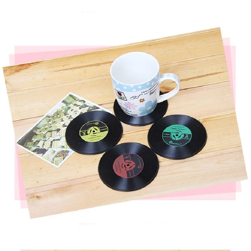 Виниловые подставки для записей настольные коврики чашки напитков Нескользящие