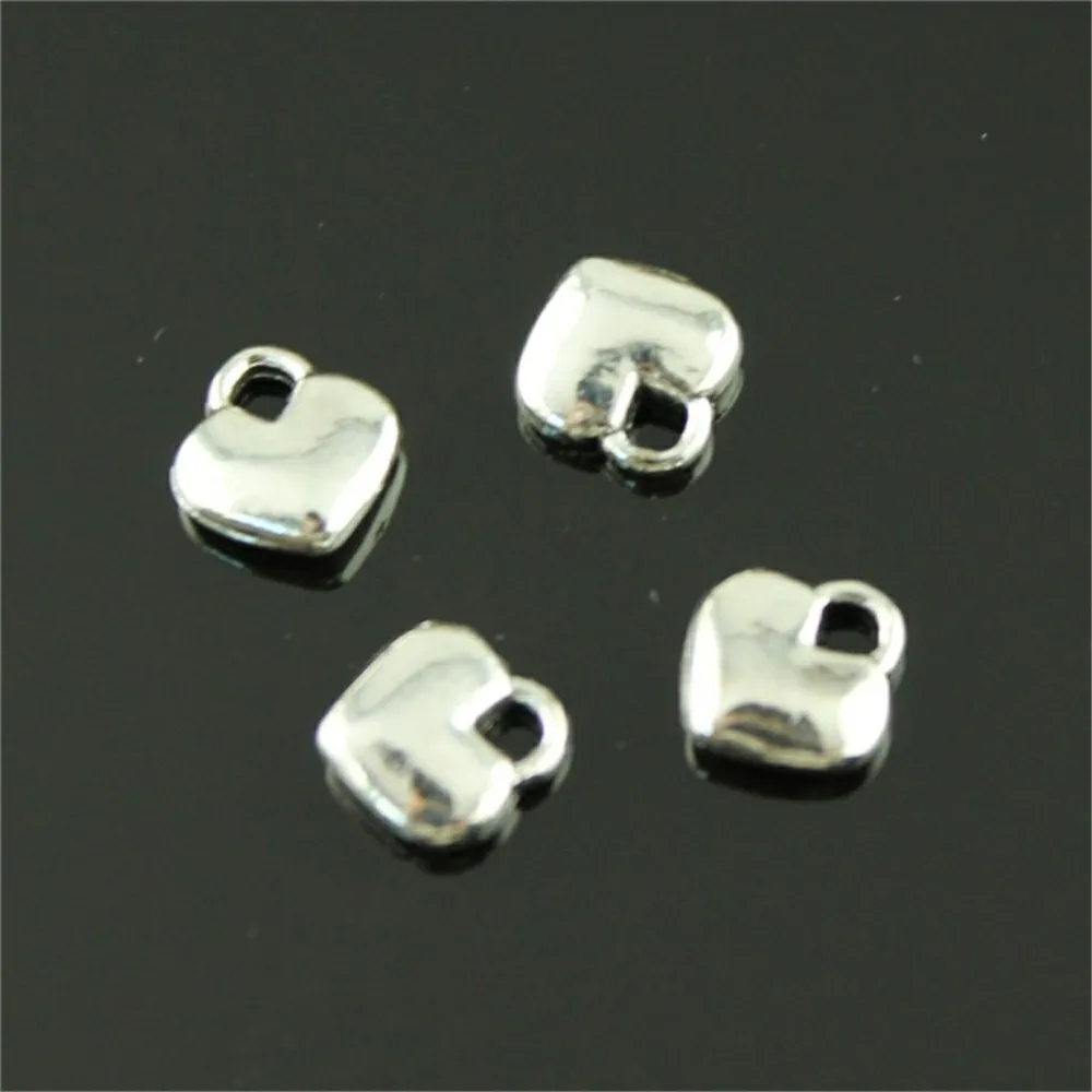 40 шт. 7x8 мм подвески в виде сердца крошечные маленькие форме для изготовления