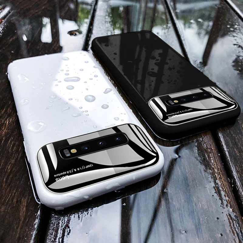 Роскошный защитный стеклянный чехол для Samsung S10e Plus тонкий зеркальный S9 S8