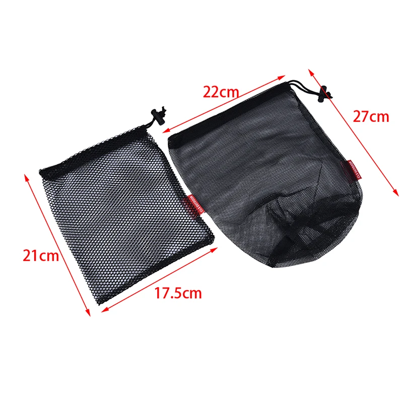 

Nylon Mesh Drawstring Bag for Cutlery Bottle Pot Pan Kettle Mesh Storage Ditty Bag Travel Stuff Sack