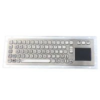 ip65 stainless steel usb kiosk keyboard with touchpad metal industrial keypad for ticket vending machine mini metallic keyboard