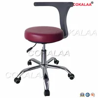 Ergonomic Doctor Stool Dentist Swivel Rolling Chair with Back Swivel Adjustable Dentist Stool Dental Clinic Spa Massage