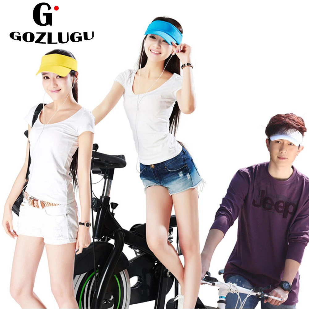 

2019 New Visor Caps Women Open Tops Customized Adjustable Hats LOGO Printing Candy Color Adult Baseball Sun Caps 10pcs/lot.