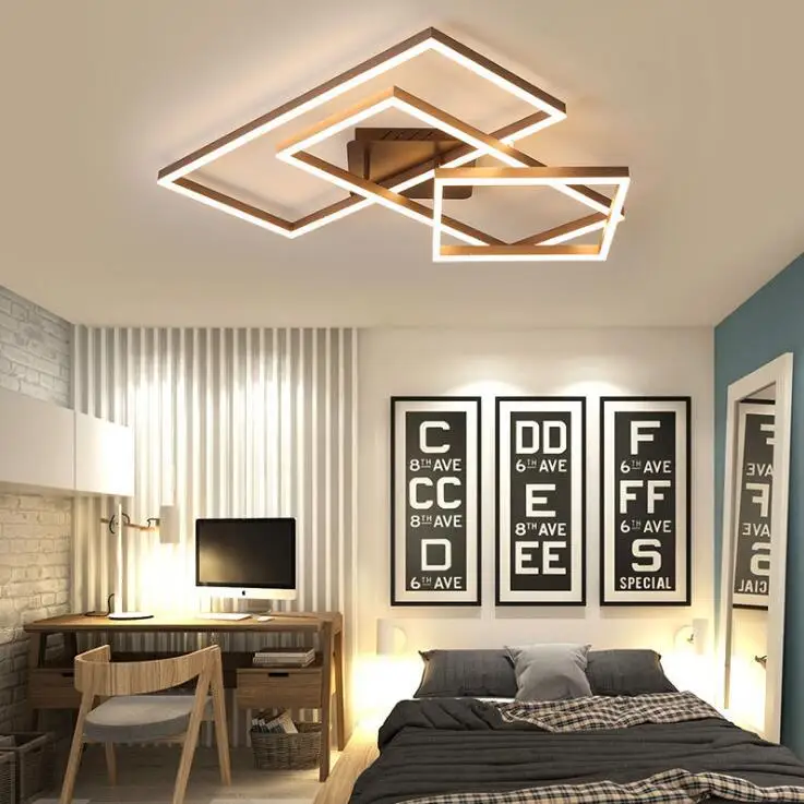 Postmodern living room lighting simple modern creative atmosphere personality home new led rectangular ceiling lamp | Лампы и