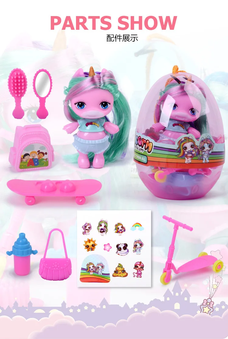 Baby reborn original doll with bottle poopsies unicorn silcone slime dolls figures toys bjd sex doll for children girl gift