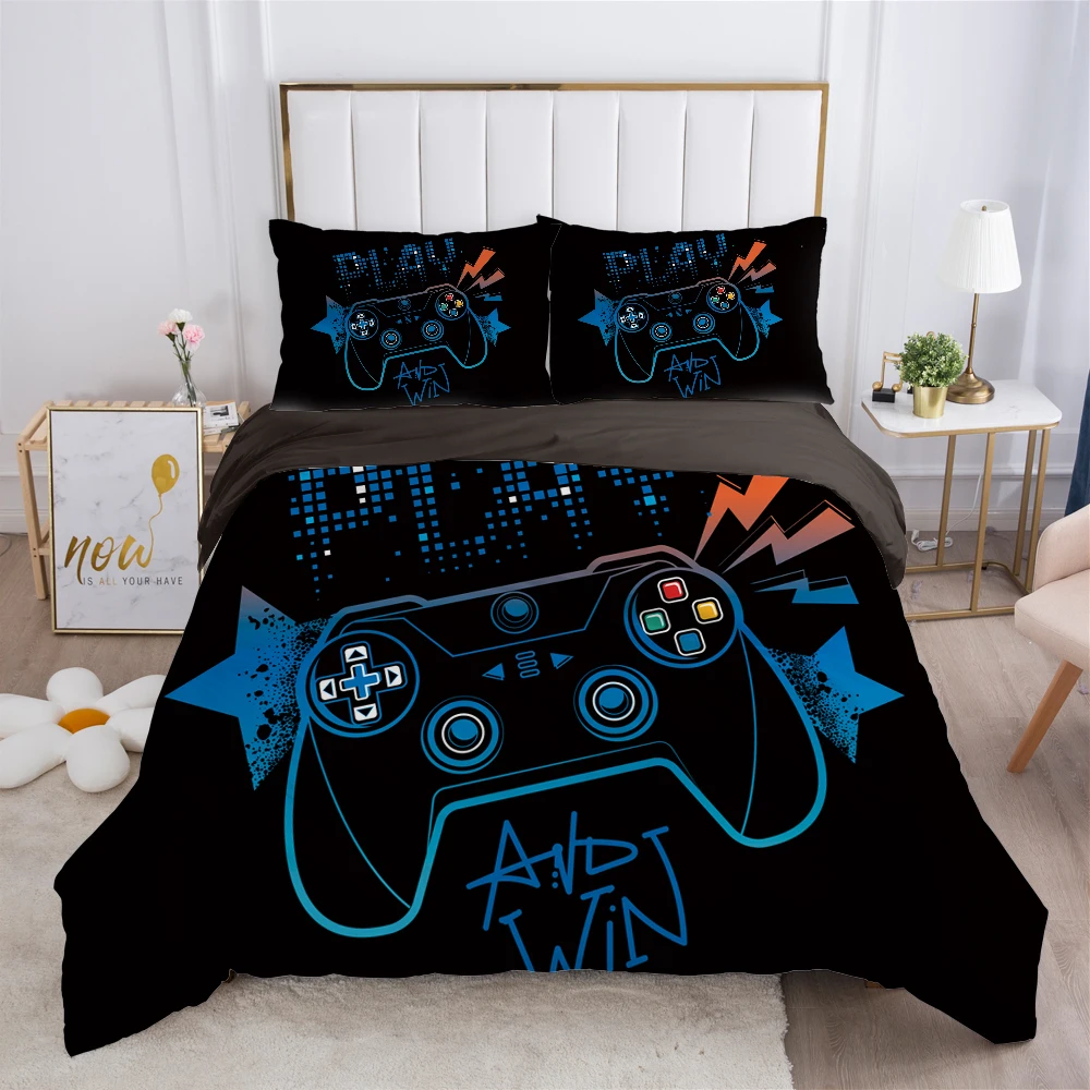 

Cartoon gamepad Children's Bedding set for kids baby Duvet cover set pillow case Bed linens Quilt cover Bed set Single play