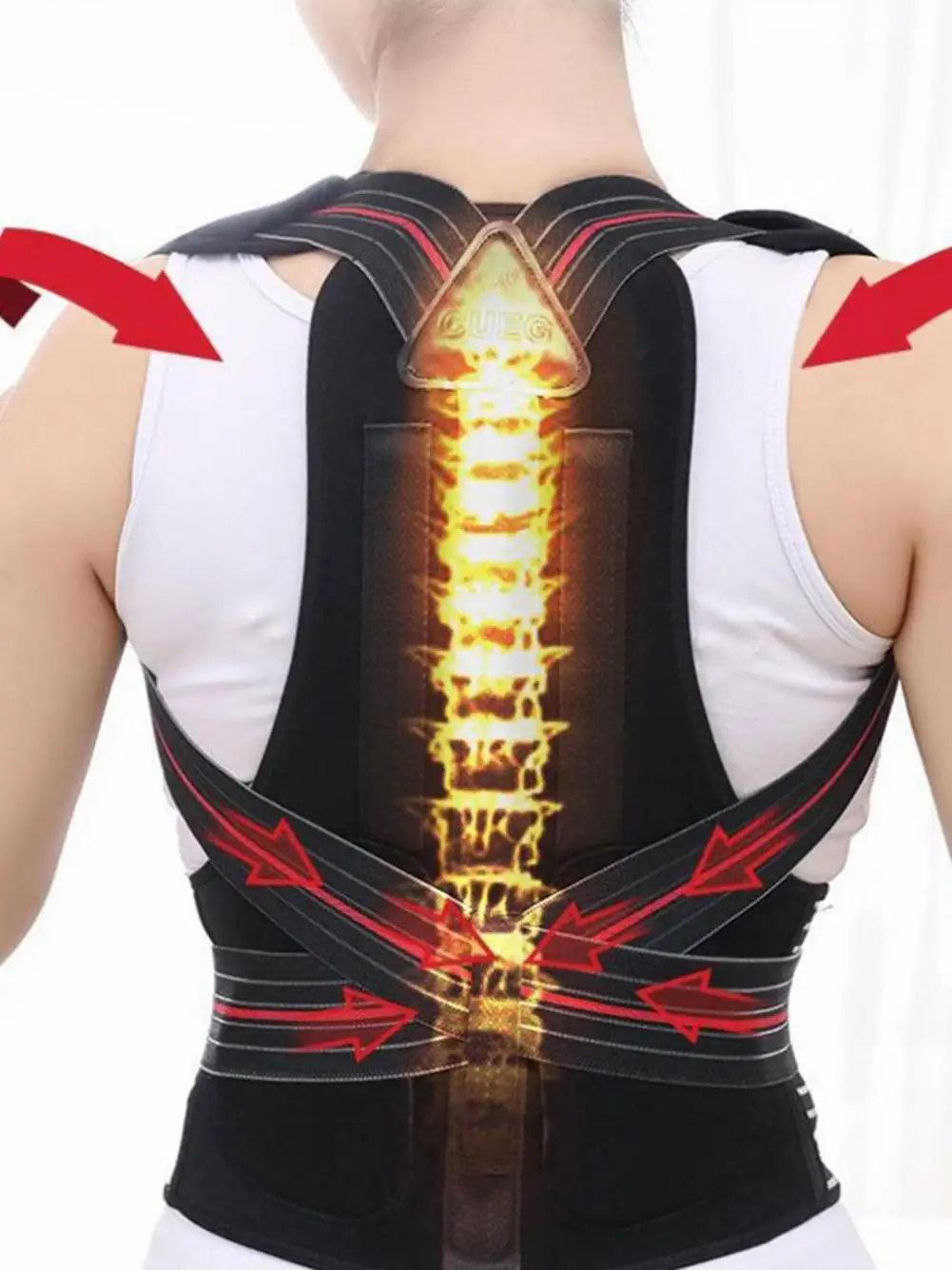

1 Pcs Kyphosis Correction Belt Unisex Adult Back Posture Back Correction Belt Strengthening Bandage Support Orthosis Strap X3K9