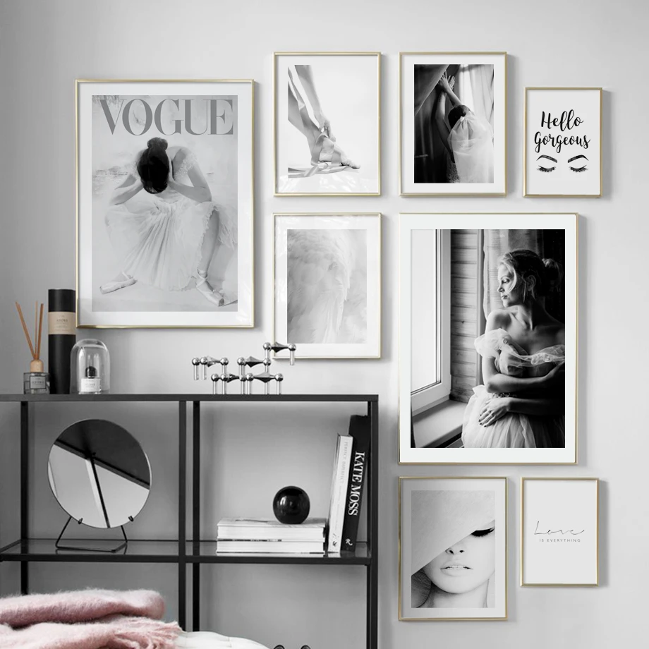 

Modern Ballet Girl Wall Art Canvas Painting Dancing Picture Nordic Poster Cuadros Wall Pictures For Living Room Decor Unframed