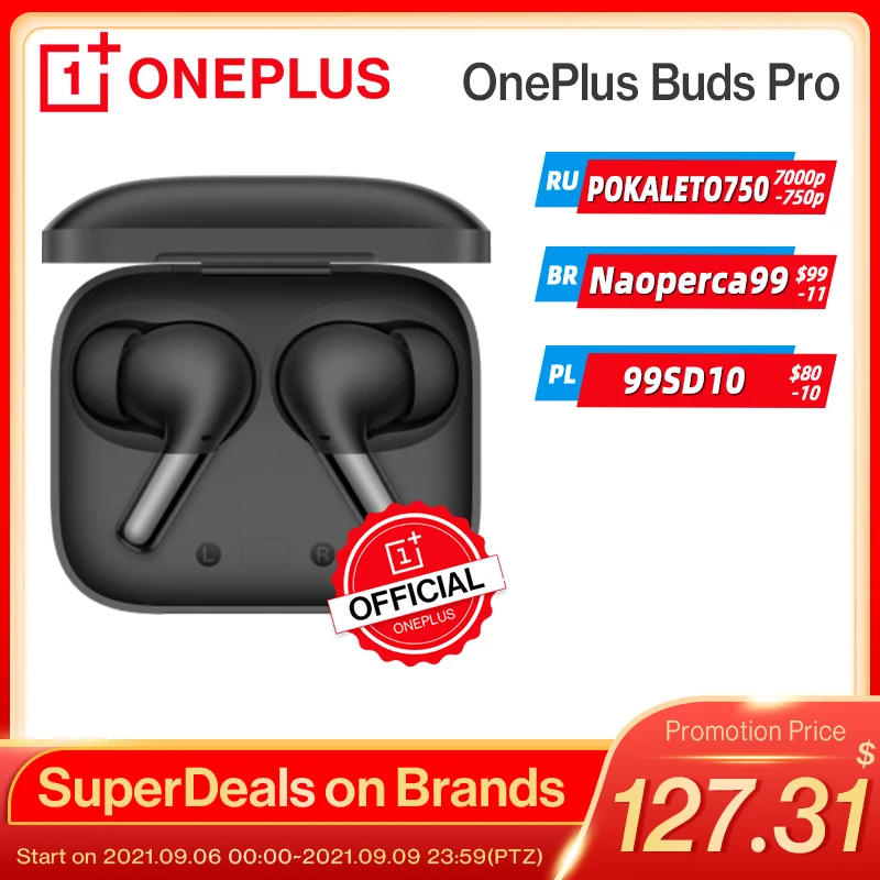  OnePlus Buds Pro Новинка 2021 с шумоподавлением, tws bluetooth, беспроводные наушники-вкладыши с микрофоном, bluetooth 9.6