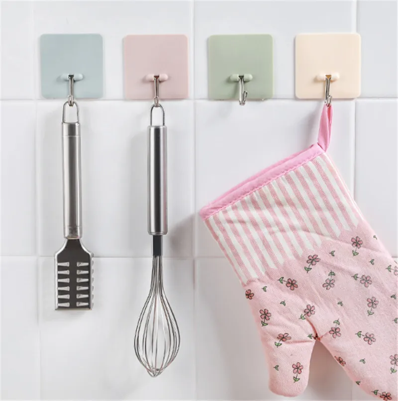 Креативный пластиковый милый квадратный крюк сильный пастообразный клей