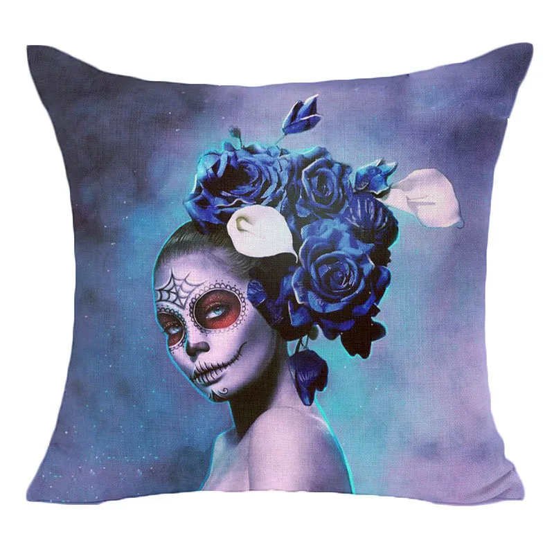 Smiry Sugar Подушка с черепом чехол панк череп цветок домашняя декоративная подушка