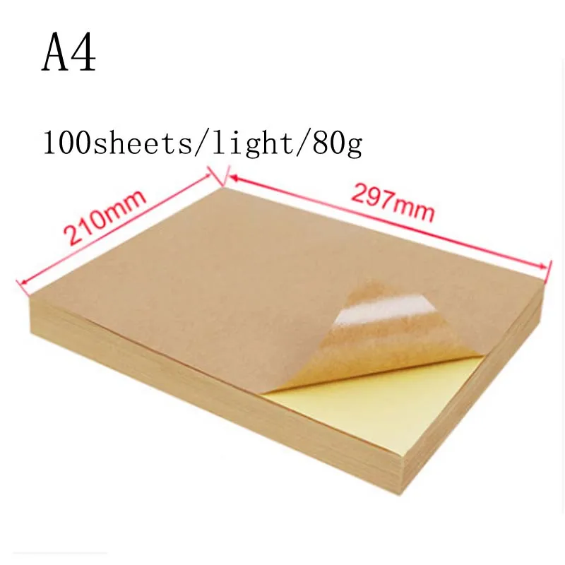 Белая самоклеящаяся наклейка A4 A3 матовая глянцевая Поверхностная бумага лист