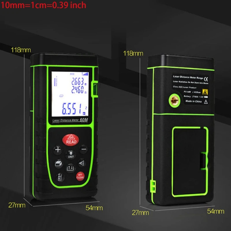 

Rechargeable Infrared Distance Handheld Simple Operation Waterproof Real Time Measurement Meter Range Finder Ruler