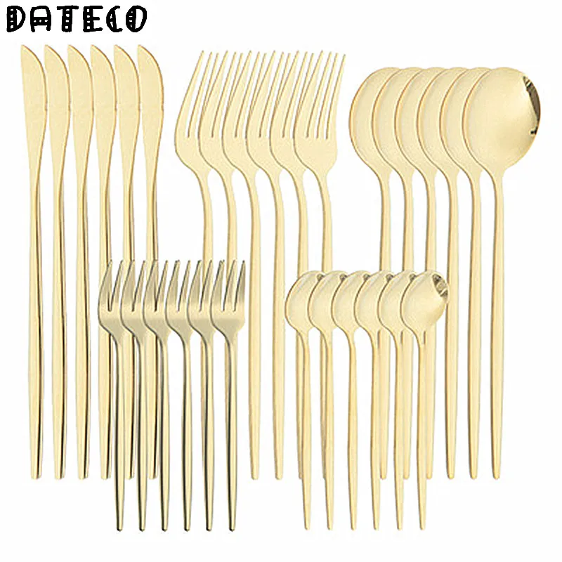 

30 шт., набор столовых приборов из нержавеющей стали