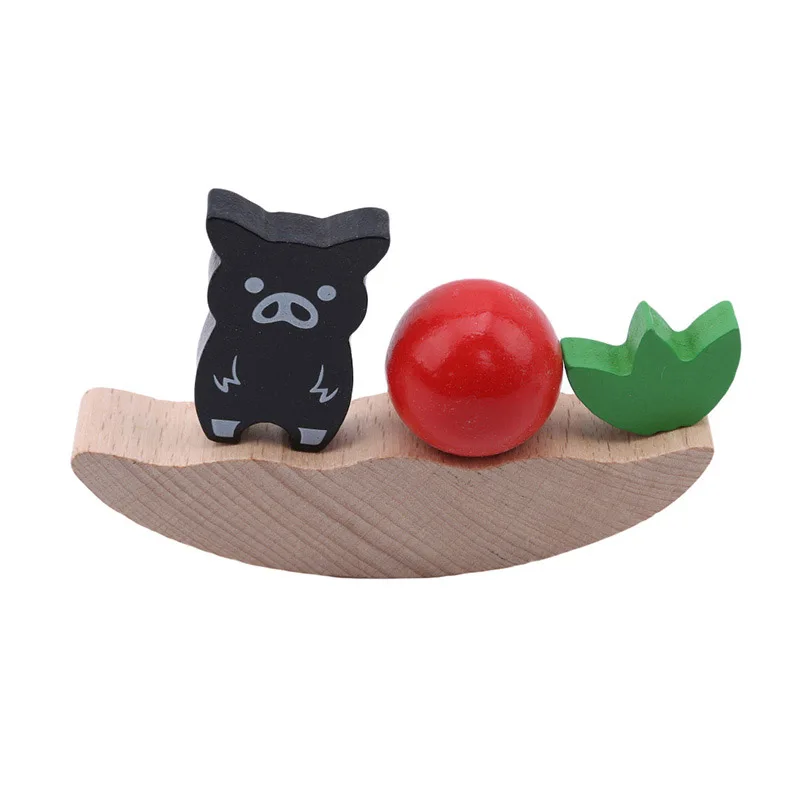 

New Style Wooden Animal Cartoon Building Toy Stacking Height Kids Balance Puzzle Toy Learning & Education Puzzle Toy