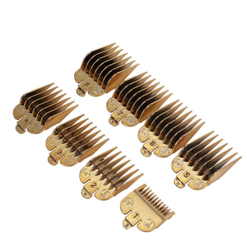 

8Pcs Professional Hair Clipper Limit Comb Guide Attachment Size Barber Replacement 3/6/10/13/16/19/22/25mm